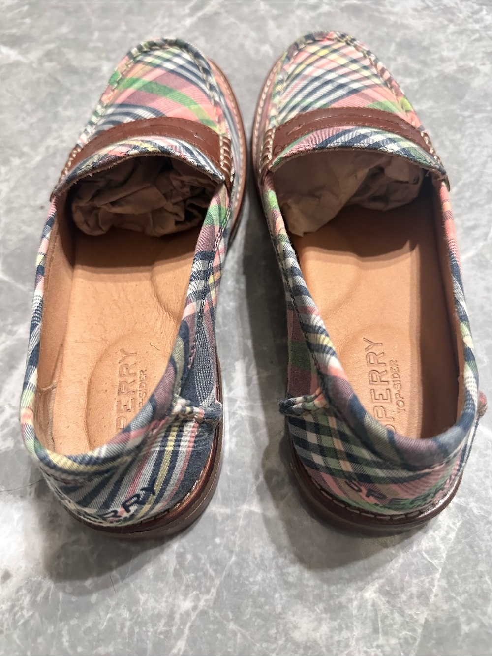 Sperry Pink & Green Loafers Collegiate Size 7 - Picture 4 of 4